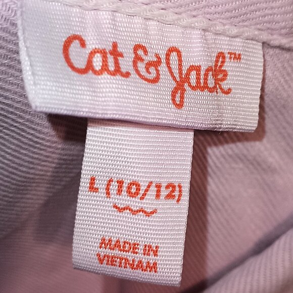 NEW Girls' Short Sleeve Utility Jumpsuit - Cat & Jack™ Light Purple - Picture 7 of 11